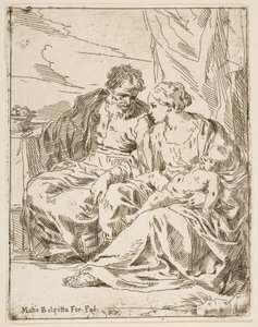 Rest on the Flight into Egypt, Mary Holding the Infant Christ while St.