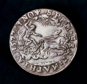 Reverse of a medal commemorating the bright comet of 1577 by Unbekannt