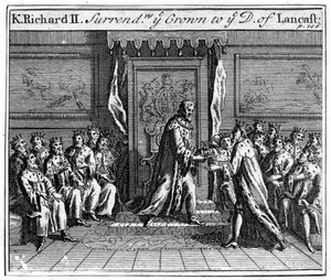 Richard II of England Surrenders His Crown