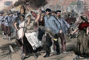 Rioters and Petroleuses Firing Public Buildings in Paris During the Paris Commune