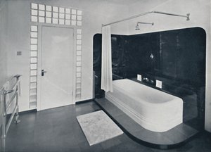 Robin Byng - Bathroom in Grosvenor Square, London, Showing Insulight Glass Blocks Made by Pilk