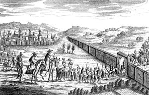 Robinson Crusoe with the Muscovite Caravan by Unbekannt