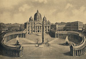 Rome - Basilica and Square of St. Peter. Vatican Palace, 1910