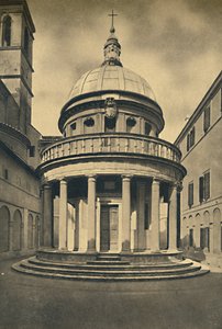 Rome - Temple by Bramante in the Cloisters of S. Pietro in Montorio on the Janiculum Hill, 1910 by Unbekannt