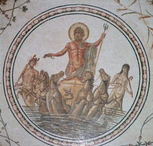 Roman mosaic of the triumph of Neptune