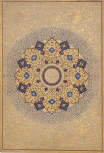Rosette Bearing the Names and Titles of Shah Jahan, Folio from the Shah Jahan Album by Unbekannt