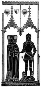 Rubbing of a Medieval Engraved Brass by Unbekannt