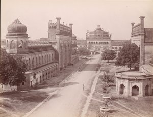 Rumi Darwaza and gateway of the Bara Imambara left with 