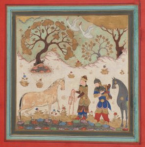 Rustam Captures Rakhsh, Folio from a Shahnama Book of Kings by Unbekannt
