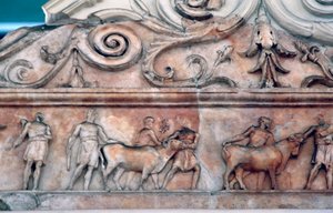 Sacrifice Scene on the Ara Pacis, Rome by Unbekannt
