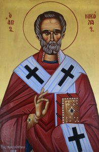 Saint Nicholas, Greek Orthodox Icon, Greece by Unbekannt