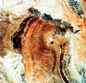 Satellite photograph of Great Namaland, Namibia