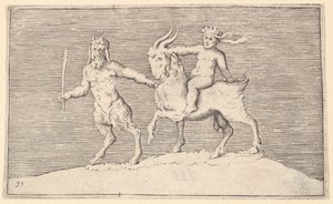 Satyr Leading Goat on which an Infant Rides by Unbekannt