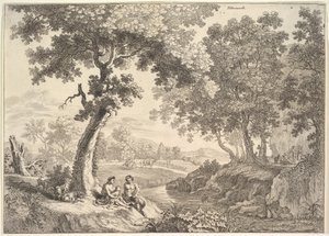 Satyrs in a Landscape by Unbekannt