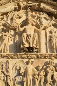 Christ Seated on a Throne, The Last Judgment, Tympanum of the Western Central Portal, St. Stephen