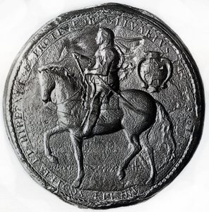 Seal of the Protectorate with Oliver Cromwell on horseback, 17th century, 1899