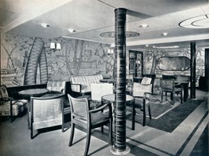 Second Class Smoking Room on Board Victoria