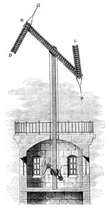 Sectional View of a Telegraph Tower for Claude Chappes Semaphore, 1792