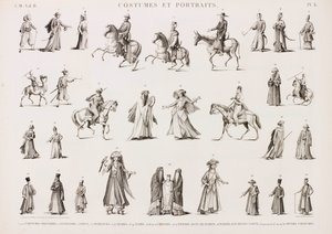 Series of Illustrations of People in Various Costumes by Unbekannt