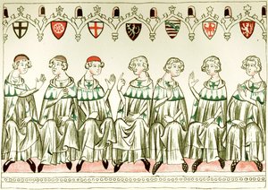 Seven Prince Electors Voting for Henry VII, Holy Roman Emperor by Unbekannt