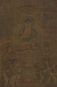Shakyamuni Triad: Buddha Attended by Manjushri and Samantabhadra by Unbekannt