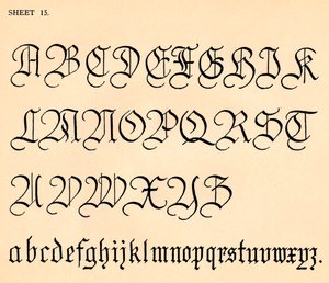 Sheet 15, from a Portfolio of Alphabets by Unbekannt
