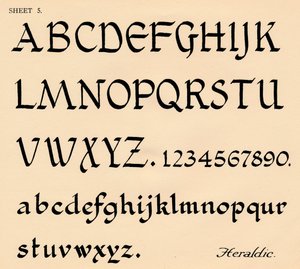 Sheet 5, from a portfolio of alphabets by Unbekannt