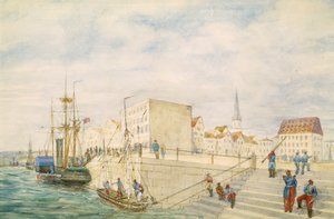 Ships at a Port by Unbekannt