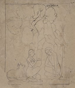 Shiva and Parvati in a Mountain Grotto