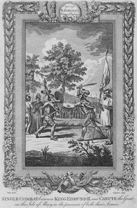 Single Combat between King Edmund II and Canute the Great on the Isle of Abney by Unbekannt