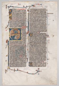 Single Leaf from a Bible: Initial E[t factum est] with Jonah Swallowed by the Whale, c. 1290 by Unbekannt