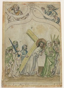 Single Leaf from a Biblia Pauperum: Christ Crowned with Thorns by Unbekannt