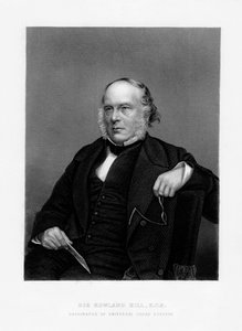 Sir Rowland Hill, British teacher, pamphleteer and creator of penny postage, 19th century