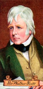 Sir Walter Scott, from a Series of Cigarette Cards by Unbekannt