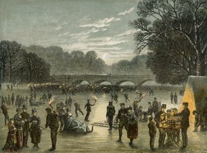 Skating on the Serpentine in Hyde Park, London