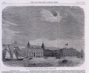 Solar Eclipse Seen Over the Royal Observatory, Greenwich, 1858