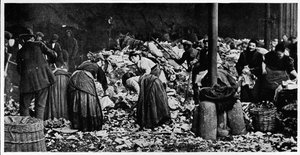 Sorting a Dust Heap at a County Council Depot, London
