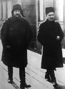 Soviet Leaders Joseph Stalin and Sergei Kirov, Moscow, USSR
