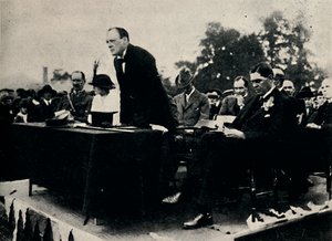 Speaking at Enfield Munitions Works, 1917