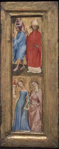 St. Christopher and St. Erasmus, St. Barbara and another female saint, c. 1424 by Unbekannt