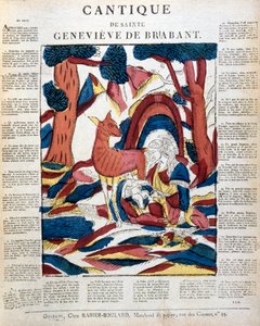 St Genevieve of Brabant in the forest by Unbekannt