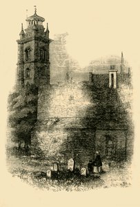 St. Giles, Cripplegate, Showing the Old Wall by Unbekannt