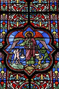 Stained Glass in Notre Dame de Bayeux Cathedral, Bayeux, France