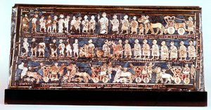 Standard of Ur, the War Side, from the Royal Cemetery at Ur, Sumerian by Unbekannt