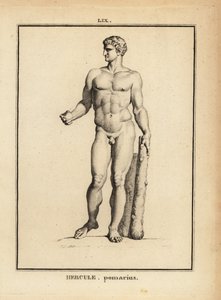 Statue of Hercules Pomarius, Roman hero and god, with a large club