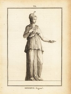 Statue of the Roman goddess of wisdom Minerve Ergane