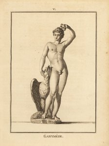 Statue of the shepherd youth Ganymede, abducted by Zeus, with an eagle by Unbekannt