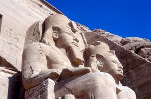 Statues of Rameses II, in Front of the Main Temple, Abu Simbel, Egypt