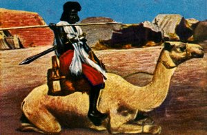 Sudanese Warrior Riding a Camel