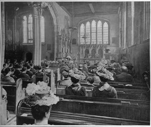 Sunday morning service in the Church of St Peter ad Vincula, London